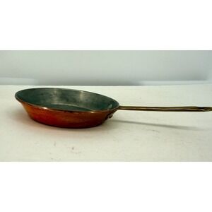 Vintage 6.5" Copper Fry Pan / Skillet with solid brass handle